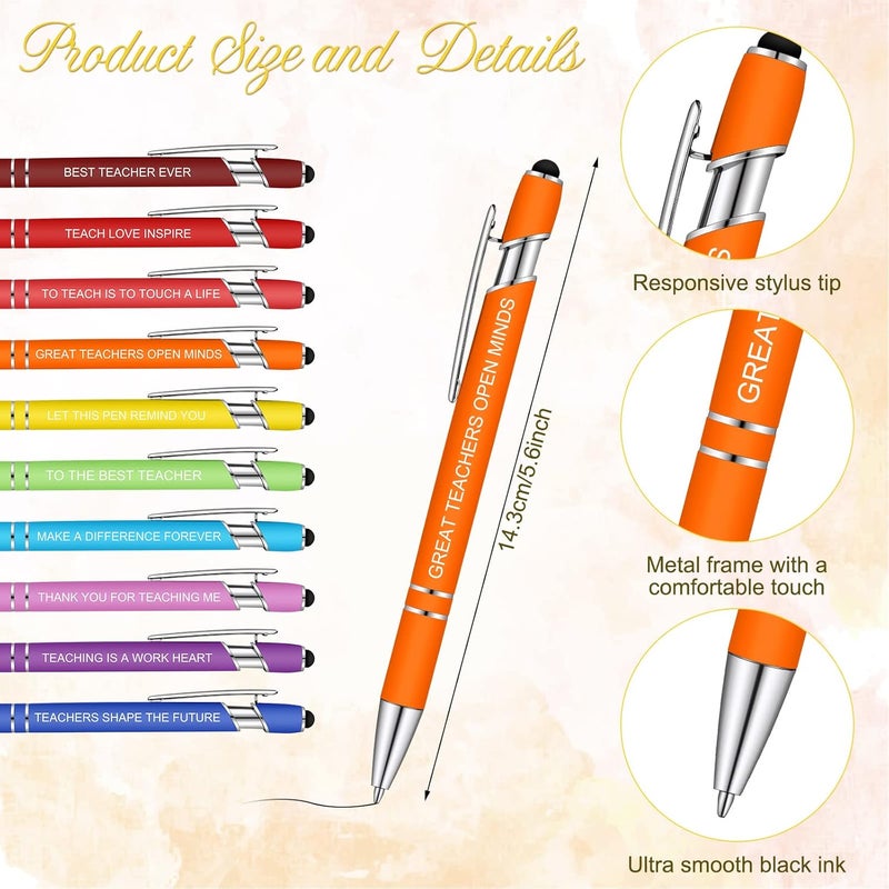 Geyee 24 Pcs Teacher Sticky Notes with Funny Pens 3 x 4 Inch to Do List Notepads with Sayings Pen for Valentines Coworkers Nurse Teacher Employee Office Staff Work Team Appreciation Gifts - Image 3